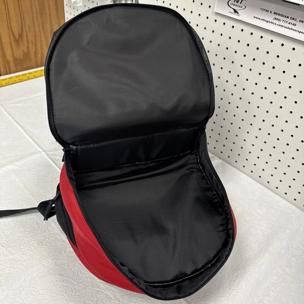 ICECAP Black Red Mesh Insulated Cooler Backpack‎ Lunch Bag Travel Beach Camping
